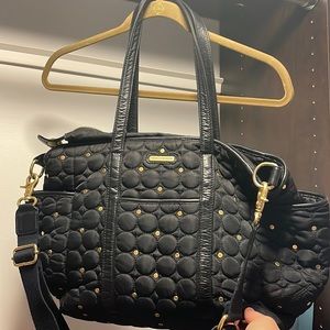 Rebecca Minkoff Black Studded Quilted Diaper Bag